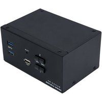 Dexlan - KVM / audioschakelaar - 4K, 60Hz, HDMI, USB 3.0 + cables - 2 x KVM / audio - 1 lokale gebruiker - desktop