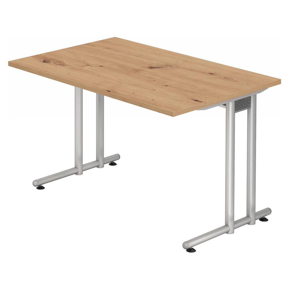 hjh OFFICE PRO NANO 12 S | Bureau - 120x80 Essen-Eik/Zilver