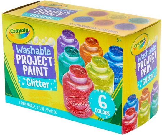 Crayola 6CT WASHABLE GLITTER PAINTS