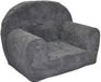 LINCOLN Fauteuil enfant - gris clair - velours côtelé - Housse lavable
