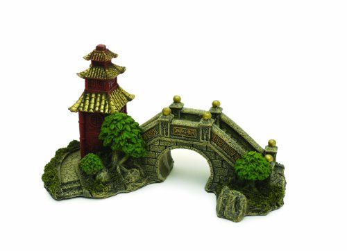 Rosewood Japanese Garden Bridge Aquarium Ornament