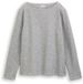 Tom Tailor Soft-touch sweatshirt met knoopdetails Maat M medium silver grey melange