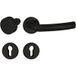 Hermat Poignée de porte BASIC 09 en acier inoxydable, PZW - Bouton / Poignée noir mat