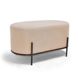Lipsia Pouf Ovale En Tissu