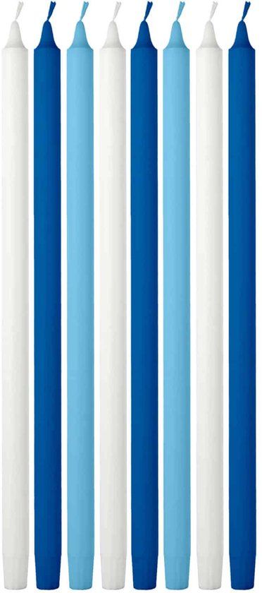Folat - Kaarsjes blauw 6 cm (16 stuks)