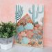 Graine Créative Schilderen op nummer CACTUS - Canvas 20 x 30 cm