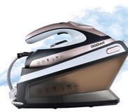 Fer à vapeur avec réservoir d'eau, 2400 W, semelle en vitrocéramique, écran LED