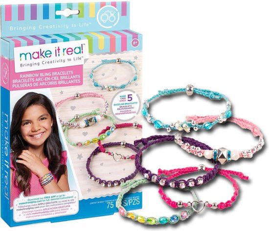 Make it Real Regenboog armbandjes maken - MIR1206 - Meisjes - 8-15 jaar