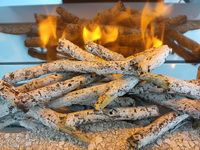Decoratief beuken in berken-look voor elektrische open haard