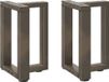 Syfax Salontafelpoten 2 st T-vormig 38x25x(42-43) cm staal naturel