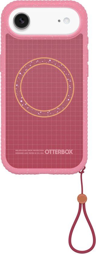 OtterBox Sole Series Hoesje Geschikt voor Apple iPhone Air | Back Cover | Compatibel met MagSafe | Met Draaglus | Gerecycled | Xtra Hot Roze