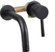 Differnz Muurkraan Mat Zwart - Inbouw Wastafelkraan - Mengkraan Koud en Warm - Hendel Rechts