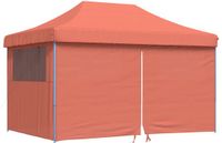 vidaXL Partytent, inklapbaar, pop-up model, met 4 zijpanelen, terracotta kleur