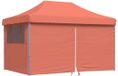 vidaXL Partytent, inklapbaar, pop-up model, met 4 zijpanelen, terracotta kleur