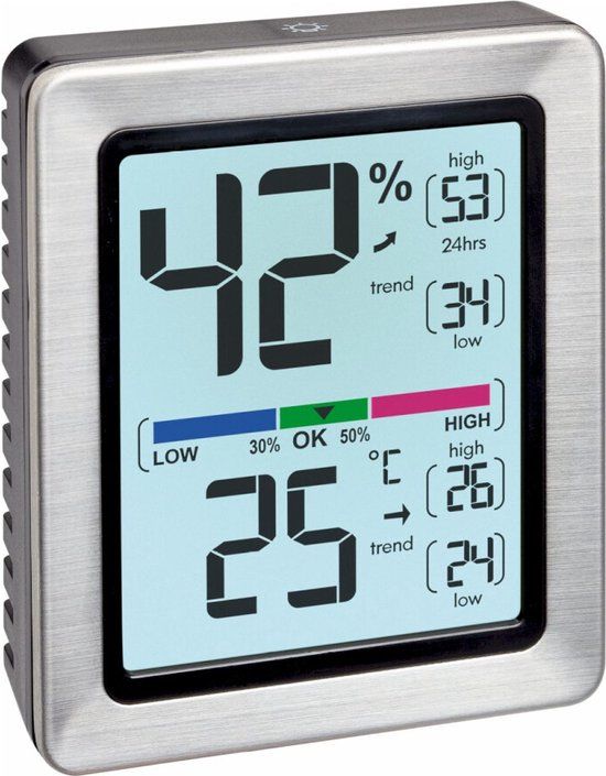 TFA Exacto digitale thermo-hygrometer - 30.5047.54 - Luchtvochtigheid, temperatuur, gezond woonklimaat