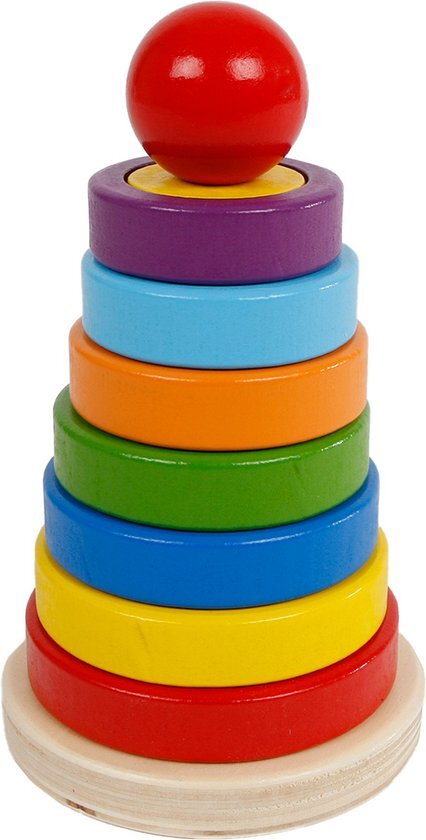 Toys Amsterdam Stapeltoren Junior Hout 16 Cm 16-delig