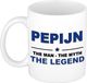 Bellatio Decorations Pepijn cadeau mok - man myth legend - naam koffiemok / beker - wit en blauw - 300 ml - verjaardag