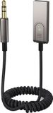 MMOBIEL Bluetooth AUX-adapter voor in de auto, 3,5 mm, AUX en USB-adapter, bluetooth-jack USB-A naar 3,5 mm aansluiting met microfoon, draadloze ontvanger voor muziek en handsfree bellen