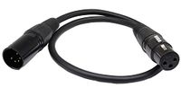 SinLoon DMX 512 5-pins XLR male to XLR female 3-pin stage light cable with metal connectors for stage lighting and DJ - 1.6 m