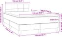vidaXL Boxspring met matras stof donkergrijs 120x190 cm