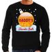 Bellatio Decorations Foute Kerst trui sweater - Daddy his favorite balls - bier / biertje - drank - zwart - voor heren - kerstkleding / kerst outfit XL