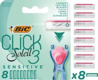 BIC Click 3 Soleil Sensitive Dames Scheermes voor Gevoelige Huid - Scheermesjes Voor Vrouwen - 8 Navullingen - 3 Scheerbladen - 8 Stuks
