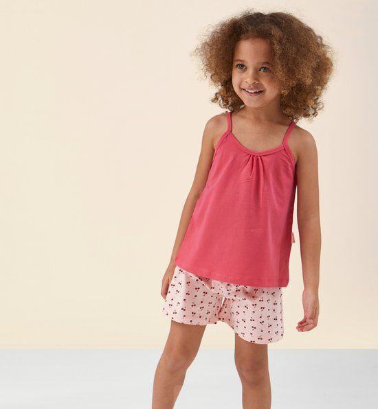 Little Label shortama meisjes roze kersen 122-128