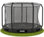 VirtuFit Inground Trampoline - Met Veiligheidsnet - Rond - Ø366 cm - Ingraaftrampoline - Voor Kinderen - Zwart