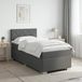 Maison Exclusive - Lit Boxspring avec matelas gris foncé 90 x 190 cm tissu