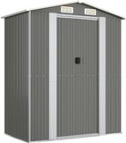 vidaXL Tuinschuur 192x108x223 cm Gegalvaniseerd Staal Lichtgrijs