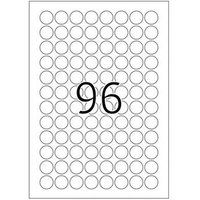 HERMA Special - Papier - mat - verwijderbare zelf-klevende laag - wit - 20 mm rond 2400 etiket(ten) (25 vel(len) x 96 etiketten