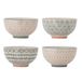 Bloomingville Cécile Stoneware Multicolour Round Bowls - Set of 4