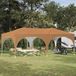 Prolenta Maison Exclusive Pop-up partytent, 575 x 288 x 245 cm, beige, Oxford-stof