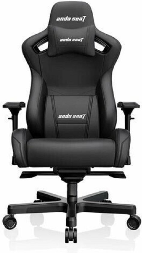 Andaseat Kaiser 2 Pro Black Gaming stoel - ultieme gamestoel - ergonomische bureaustoel - schommelfunctie tot 160&#176; - goede ondersteuning van onderrug - met hoofdkussen - zwart