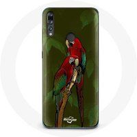 Maniacase Hoesje voor Huawei p30 lite Pionus Papegaai Rood