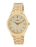 Lorus RG220WX9 Analoog kwartshorloge voor dames met metalen band, goud, armband