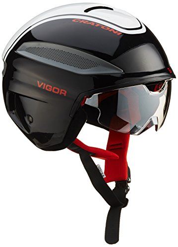 Cratoni Fietshelm Vigor - Zwart/Wit/Rood Glanzend - XL (60-61 cm) - 11105A4