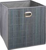 5five Opbergmand/kastmand - grijs - linnen/bamboe - 31 x 31 x 31 cm - 29 liter
