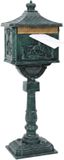 Merkloos Relaxdays Engelse brievenbus - 118x41x29 cm - staand - groen