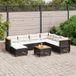 Prolenta Maison Exclusive - Ensemble de salon de jardin 8 pièces avec coussins, rotin synthétique noir