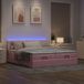 Maison Exclusive - Cadre de lit ottoman avec matelas, rose, 160x200 cm, velours