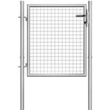VidaXL Tuinpoort gegalvaniseerd staal 105x75 cm zilver