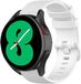 Strap-it Siliconen Smartwatch bandje - Wit - Geschikt voor Samsung Galaxy Watch 4 44mm