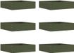 vidaXL Gazonrand 6 stuks 50 x 50 x 13 cm Staal Olijfgroen
