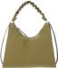 COCCINELLE Leren schoudertas Boheme Grana Double Shoulder Bag Seagrass / Sandshell kaki