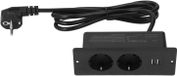 Prise encastrable - 3000 W prise de bureau encastrable avec 2 prises - 2 ports USB A - Table d'appoint
