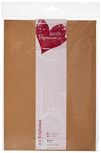 docrafts Papermania kraftpapier, DIN A4, 280 g, 25 stuks