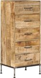 vidaXL Ladekast 45x35x106 cm massief mangohout