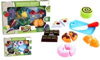 FLYPOP'S - Krasvoer - Imitatiespel - 015607 - Veelkleurig - Kunststof - Keuken - Voedsel - Speelgoed voor kinderen - Fruit - Groente - Taarten - 32,5 cm x 21,5 cm - Vanaf 3 jaar