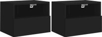 vidaXL Tv-wandmeubels 2 st 40x30x30 cm bewerkt hout zwart